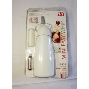 ISI Mini Easy Whip Cream Whipped Cream Maker Half Pint Dispenser White NEW